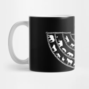 Noah's Ark Bible Illustration, Black and White Mug